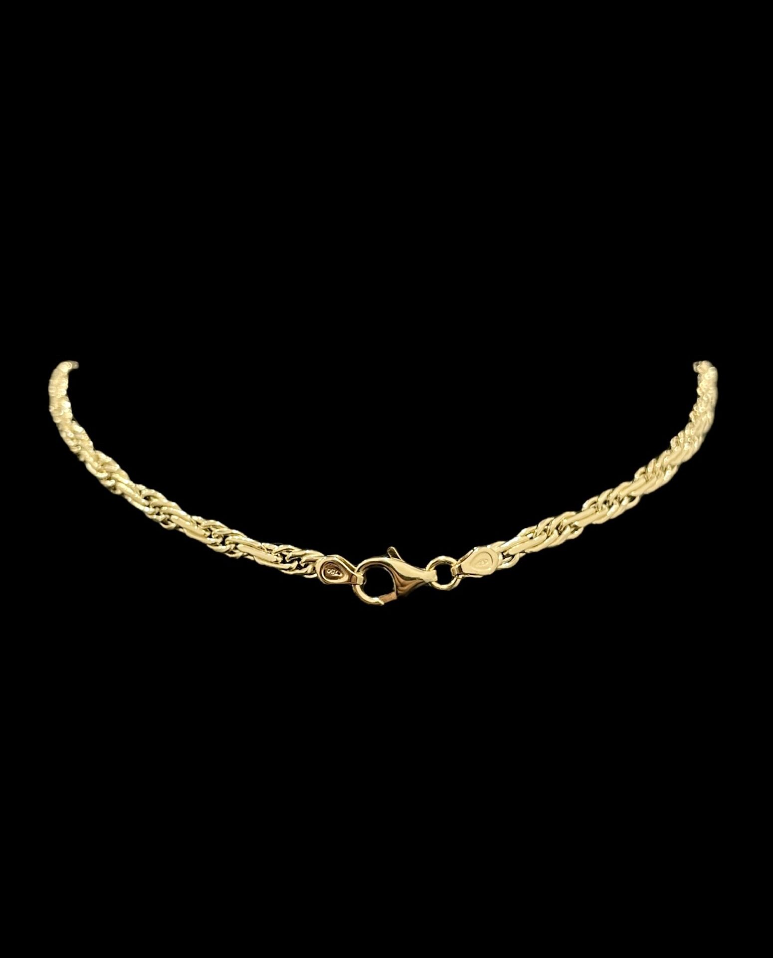 Collier Maille Royal Plat Lisse Sablé En Chute 45 cm – Image 3